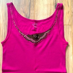 Ann Taylor beaded tank top.